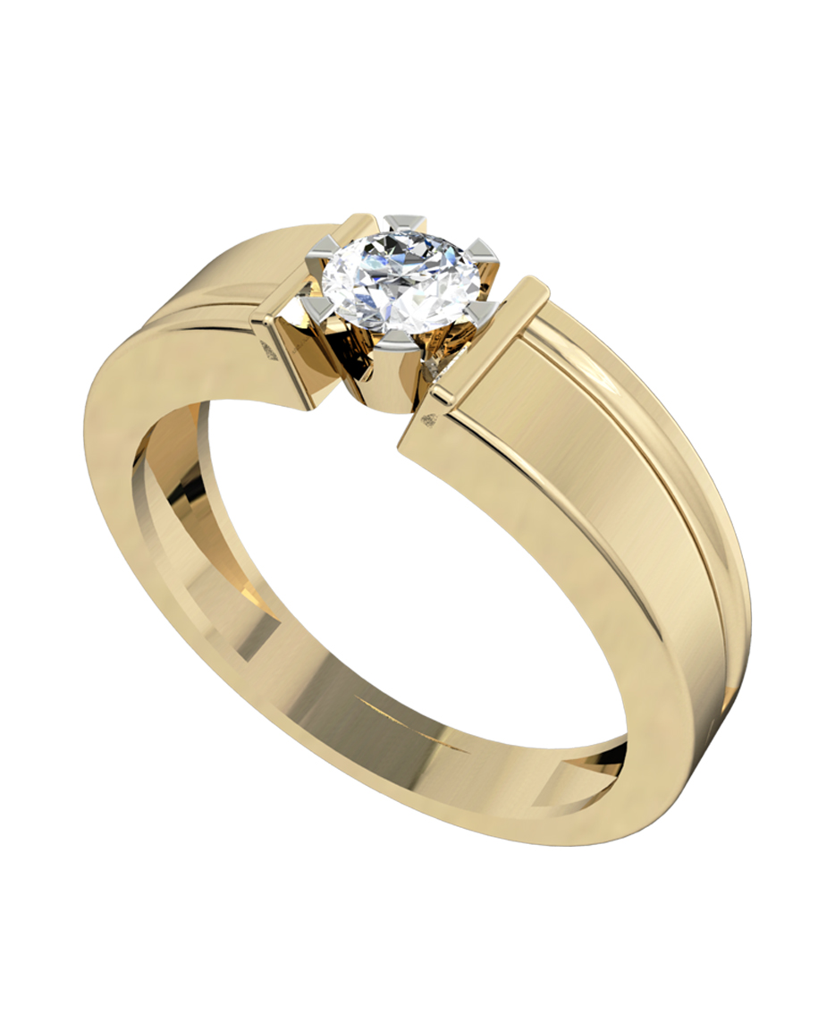 Single diamond ring hot sale design for male